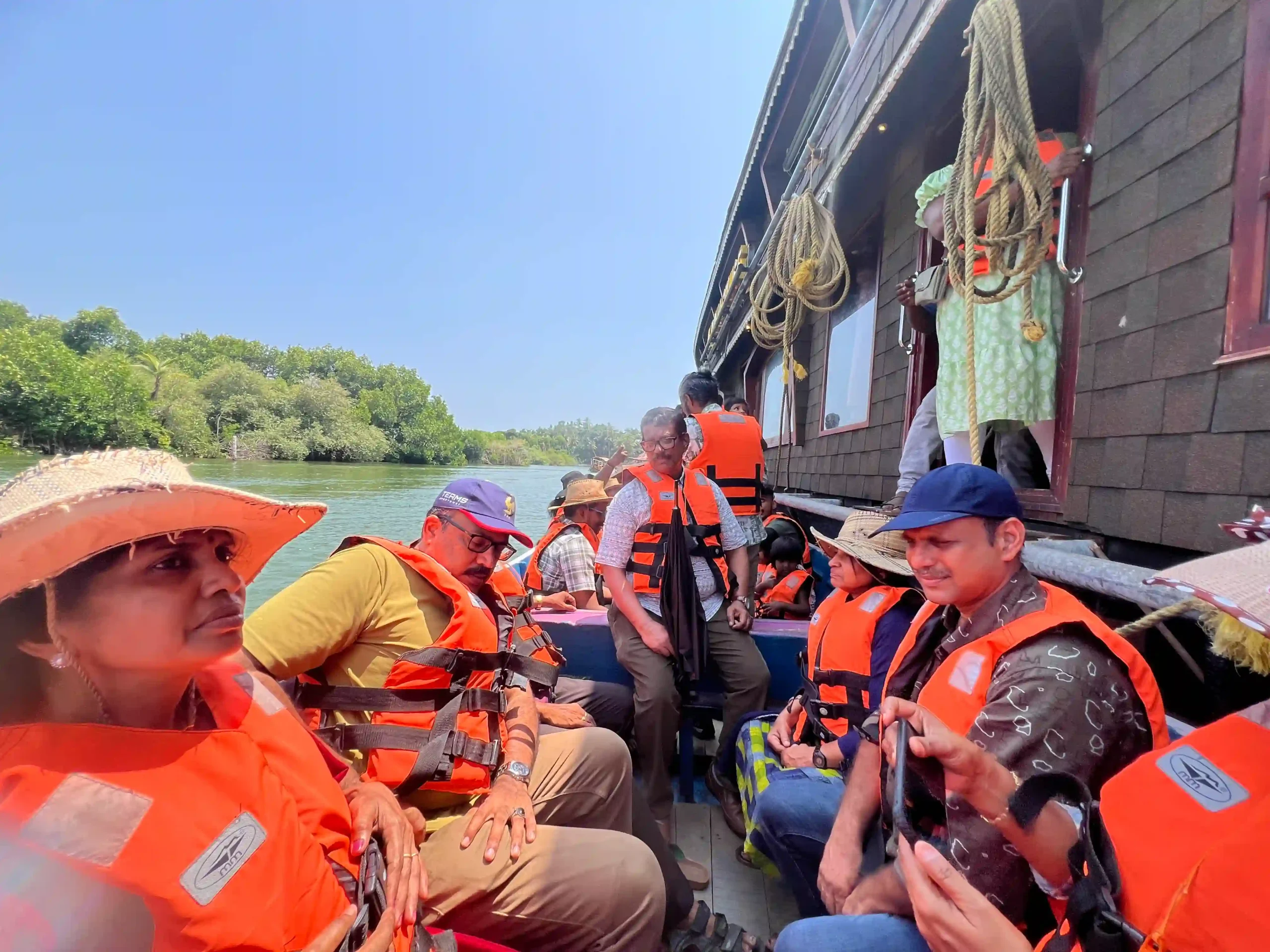 ANTS members on a small boat in life jackets